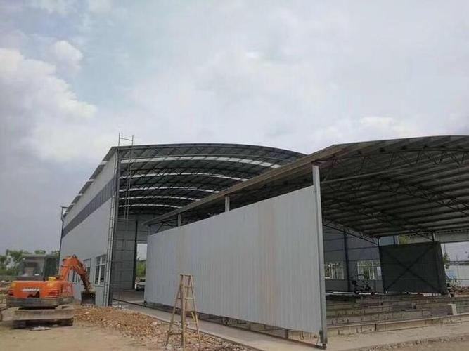 南京移动式料棚工地钢筋笼砂石料棚水泥搅拌棚伸缩活动彩钢挡雨棚
